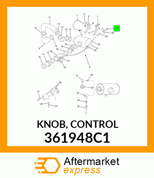 KNOB, CONTROL 361948C1