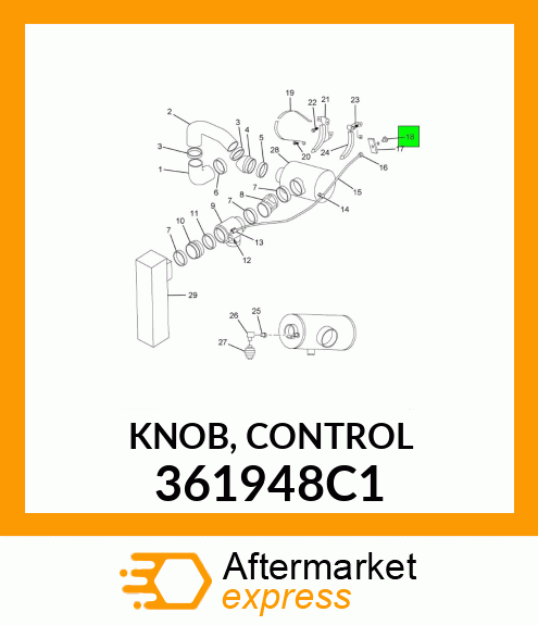 KNOB, CONTROL 361948C1