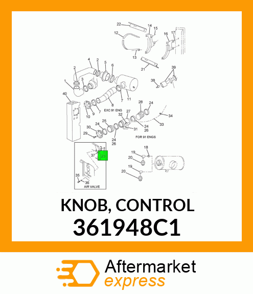 KNOB, CONTROL 361948C1