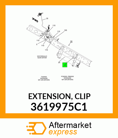 EXTENSION, CLIP 3619975C1