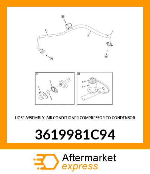 HOSE ASSEMBLY, AIR CONDITIONER COMPRESSOR TO CONDENSOR 3619981C94