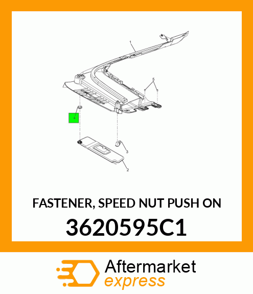 FASTENER, SPEED NUT PUSH ON 3620595C1