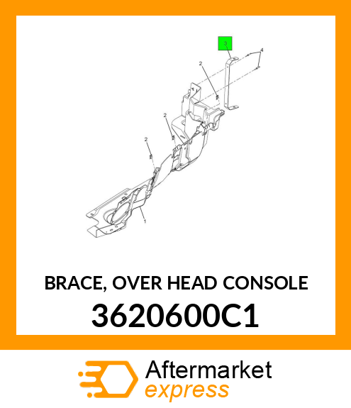 BRACE, OVER HEAD CONSOLE 3620600C1