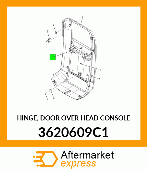 HINGE, DOOR OVER HEAD CONSOLE 3620609C1