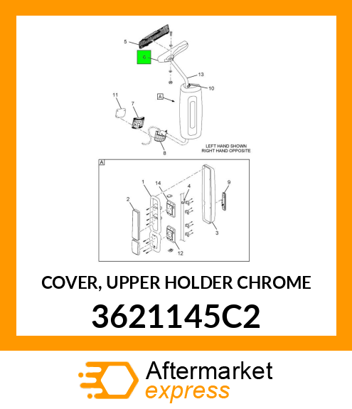 COVER, UPPER HOLDER CHROME 3621145C2