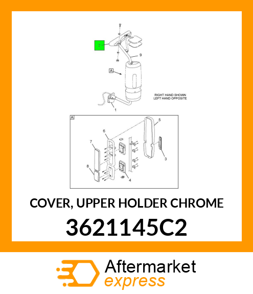 COVER, UPPER HOLDER CHROME 3621145C2