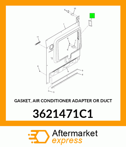 GASKET, AIR CONDITIONER ADAPTER OR DUCT 3621471C1