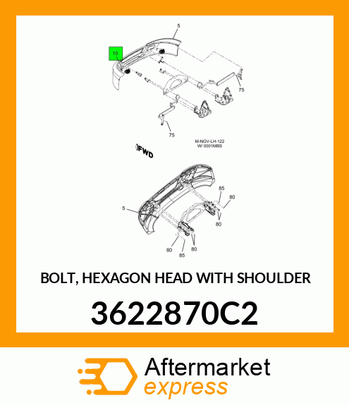 BOLT, HEXAGON HEAD WITH SHOULDER 3622870C2