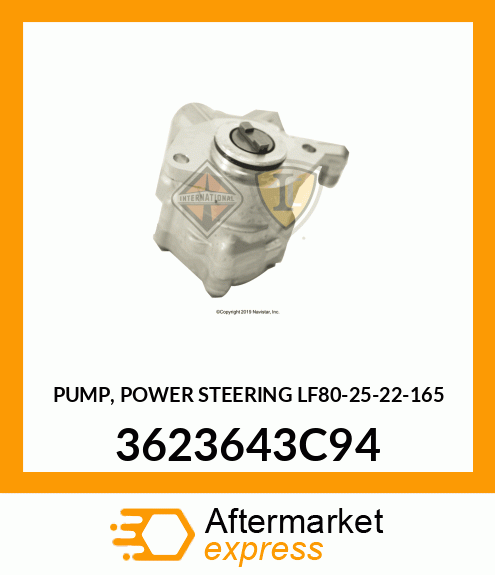 PUMP, POWER STEERING LF80-25-22-165 3623643C94