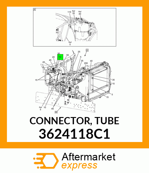 CONNECTOR, TUBE 3624118C1