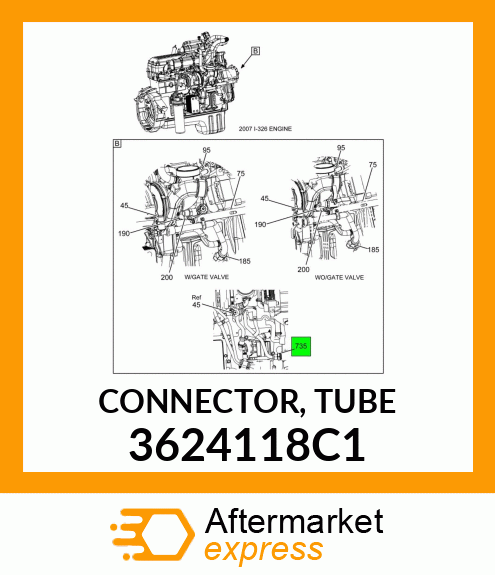 CONNECTOR, TUBE 3624118C1