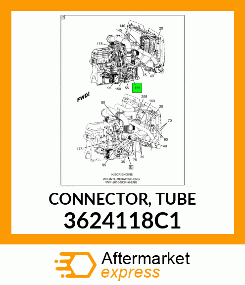 CONNECTOR, TUBE 3624118C1