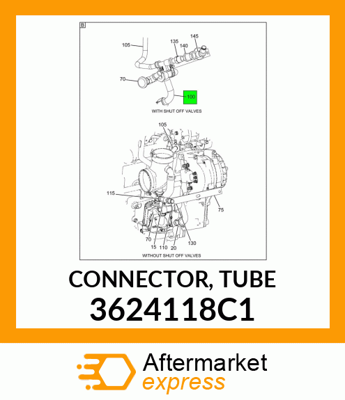 CONNECTOR, TUBE 3624118C1