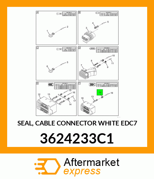 SEAL, CABLE CONNECTOR WHITE EDC7 3624233C1