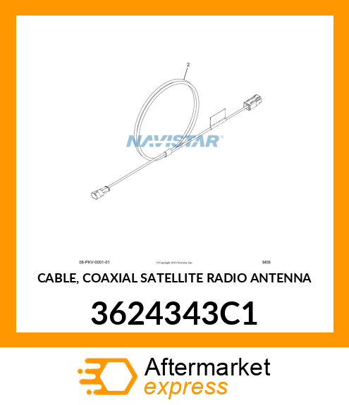 CABLE, COAXIAL SATELLITE RADIO ANTENNA 3624343C1