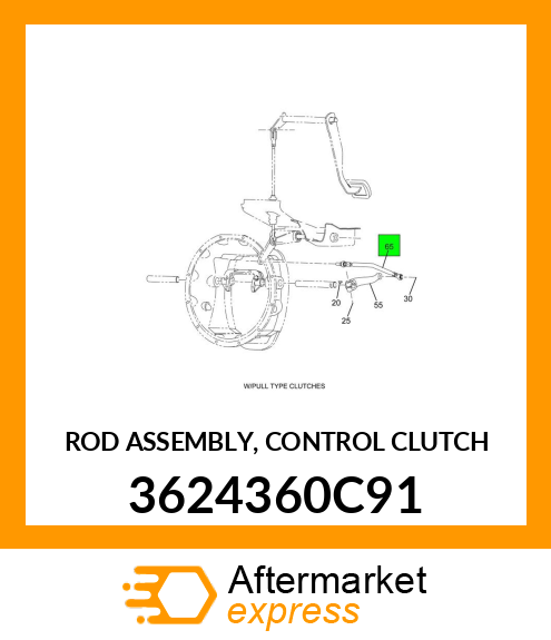 ROD ASSEMBLY, CONTROL CLUTCH 3624360C91