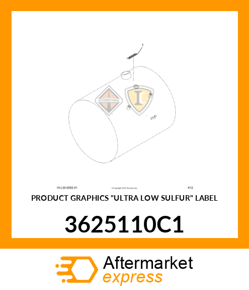 PRODUCT GRAPHICS "ULTRA LOW SULFUR" LABEL 3625110C1