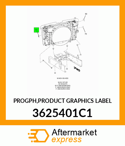 PROGPH,PRODUCT GRAPHICS LABEL 3625401C1