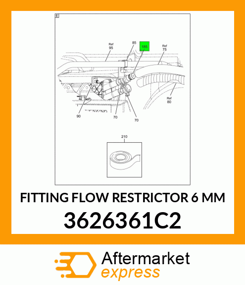 FITTING FLOW RESTRICTOR 6 MM 3626361C2