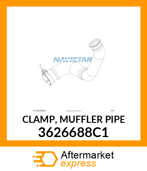 CLAMP, MUFFLER PIPE 3626688C1