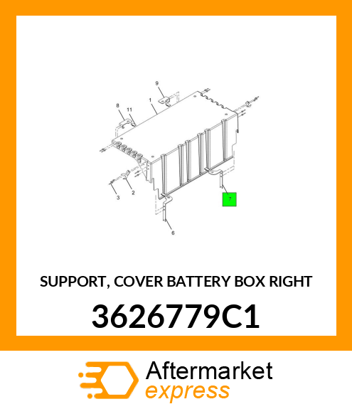 SUPPORT, COVER BATTERY BOX RIGHT 3626779C1