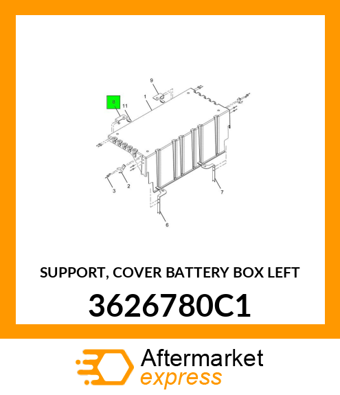 SUPPORT, COVER BATTERY BOX LEFT 3626780C1