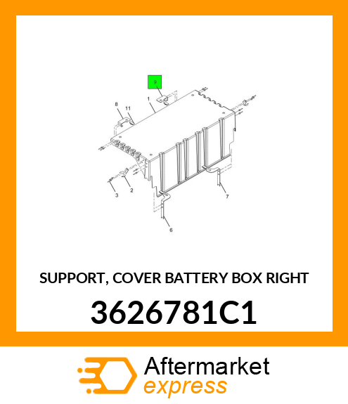 SUPPORT, COVER BATTERY BOX RIGHT 3626781C1