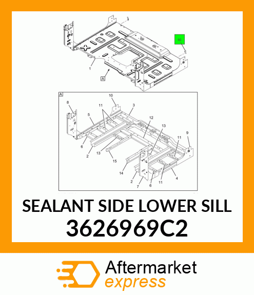 SEALANT SIDE LOWER SILL 3626969C2