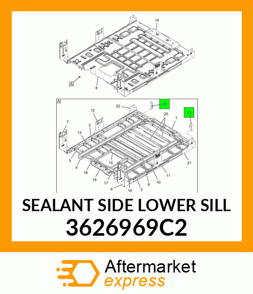 SEALANT SIDE LOWER SILL 3626969C2