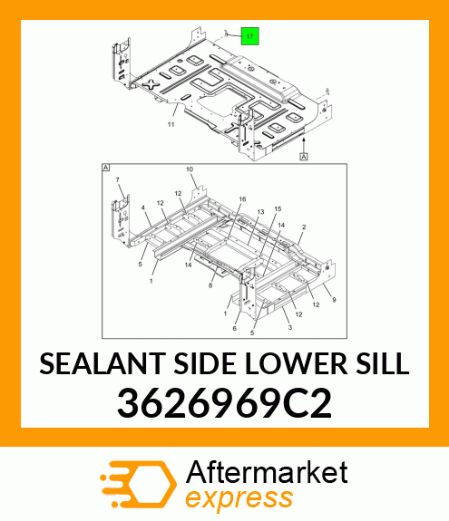 SEALANT SIDE LOWER SILL 3626969C2