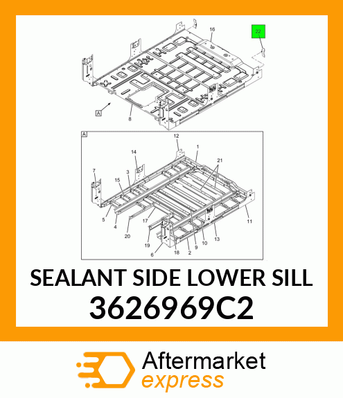 SEALANT SIDE LOWER SILL 3626969C2