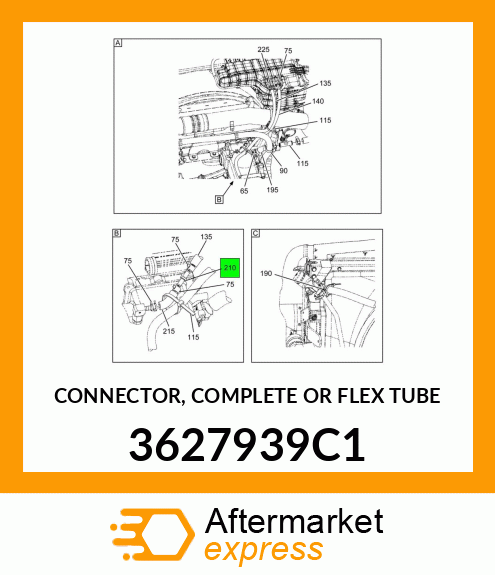 CONNECTOR, COMPLETE OR FLEX TUBE 3627939C1