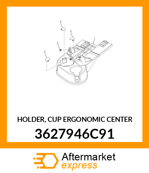 HOLDER, CUP ERGONOMIC CENTER 3627946C91