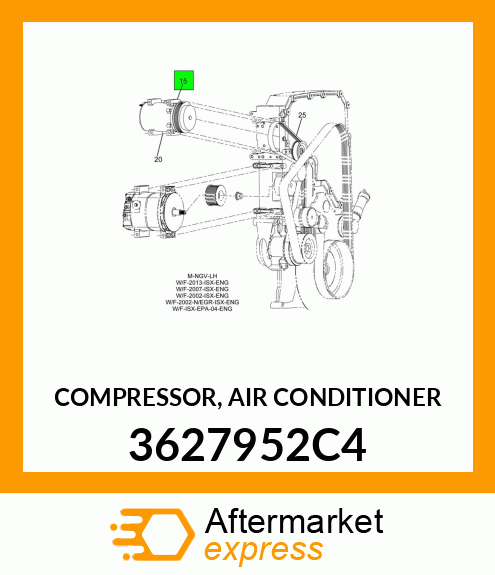 COMPRESSOR, AIR CONDITIONER 3627952C4