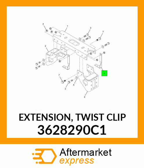 EXTENSION, TWIST CLIP 3628290C1