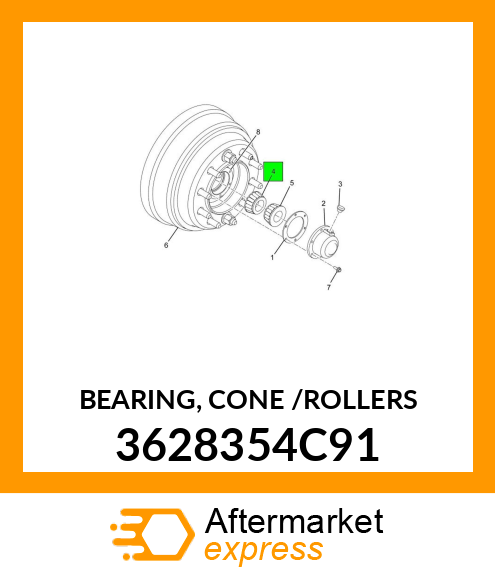 BEARING, CONE /ROLLERS 3628354C91