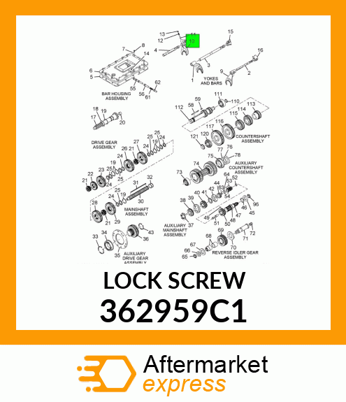 LOCK SCREW 362959C1