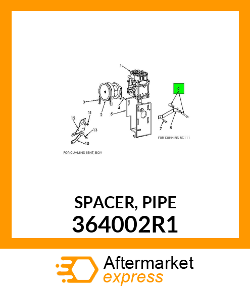 SPACER, PIPE 364002R1