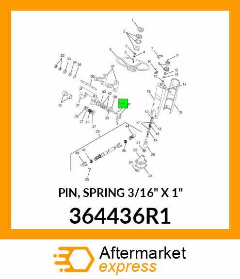 PIN, SPRING 3/16" X 1" 364436R1