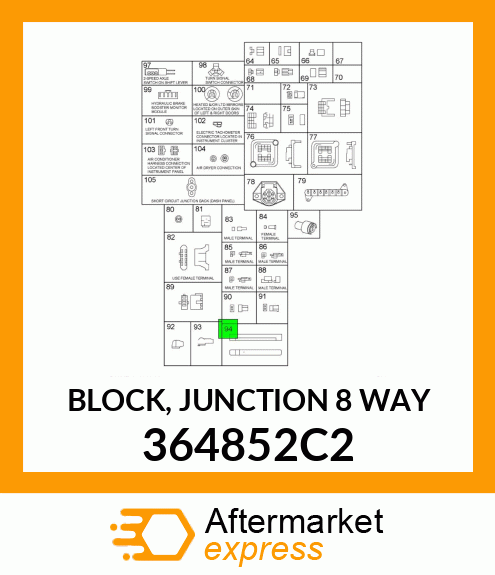 BLOCK, JUNCTION 8 WAY 364852C2