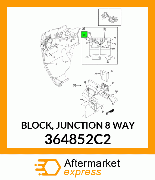 BLOCK, JUNCTION 8 WAY 364852C2