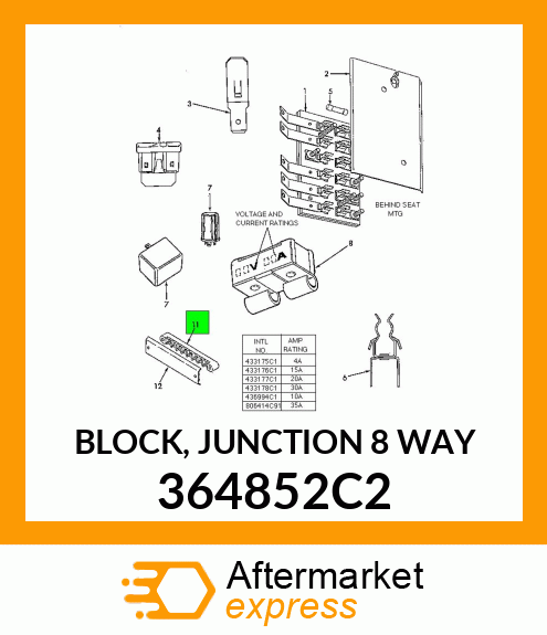 BLOCK, JUNCTION 8 WAY 364852C2