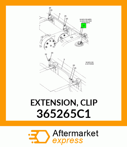 EXTENSION, CLIP 365265C1