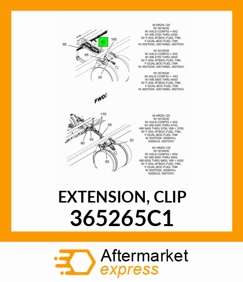 EXTENSION, CLIP 365265C1