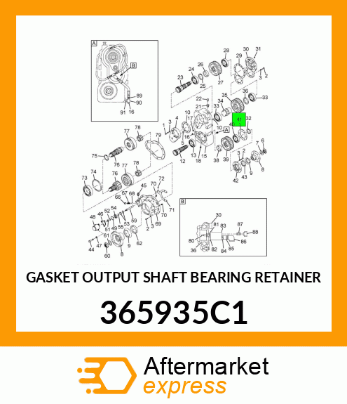 GASKET OUTPUT SHAFT BEARING RETAINER 365935C1