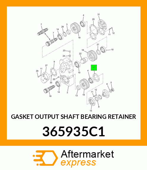 GASKET OUTPUT SHAFT BEARING RETAINER 365935C1