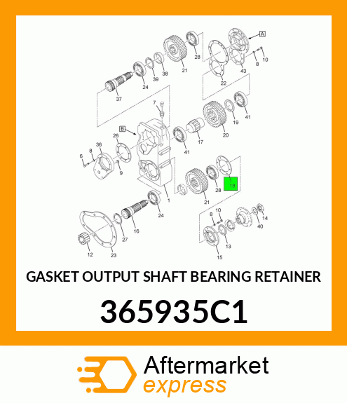 GASKET OUTPUT SHAFT BEARING RETAINER 365935C1