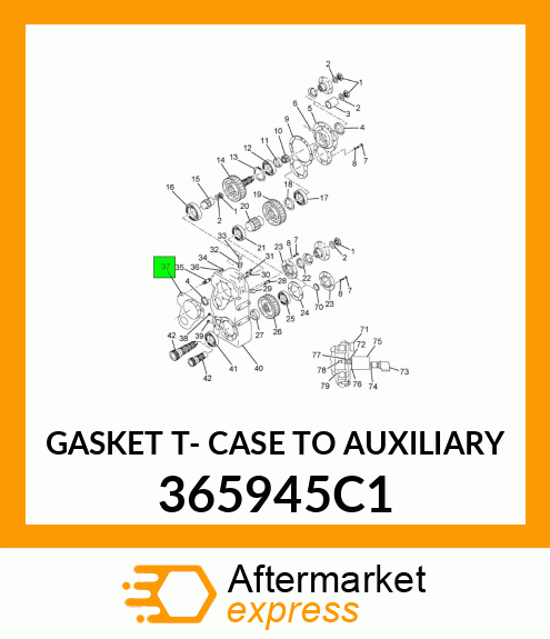 GASKET T- CASE TO AUXILIARY 365945C1