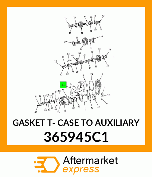 GASKET T- CASE TO AUXILIARY 365945C1