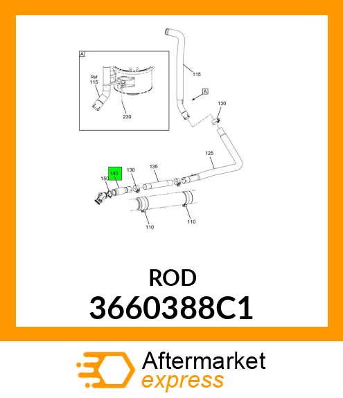 PIPE, EXHAUST 3660388C1